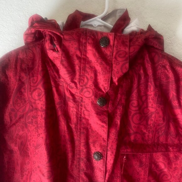 Billabong Jamie Anderson Signature Series Womens Red Snow Jacket M Full Zip Ski - Picture 8 of 16